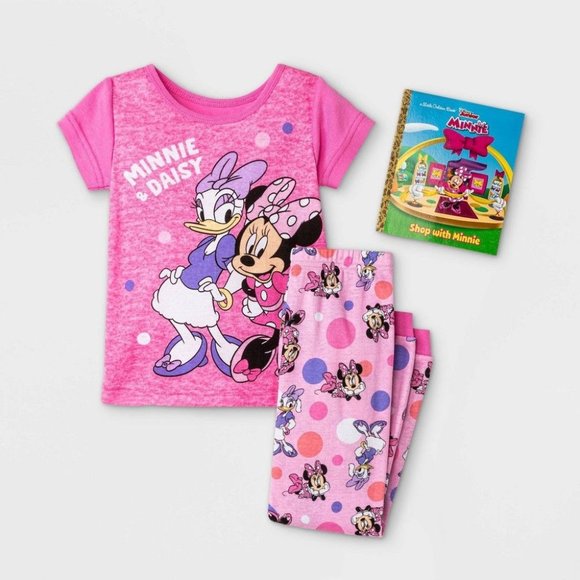 Disney Other - Disney Junior Toddler Girl's 2T Minnie Mouse Book & 2 Piece PJ Pajama Set